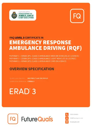 FAQ Level 3 Certificate in Emergency Response Ambulance Driving (RQF) (DEPOSIT)
